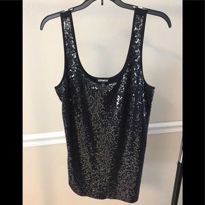 Black Sequin Tank